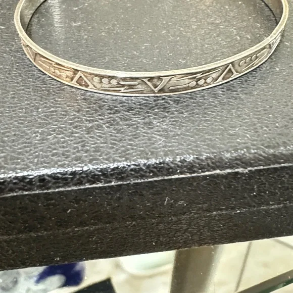Vintage Coro Sterling Silver Bangle Bracelet Very Rare Pattern - Picture 12 of 14